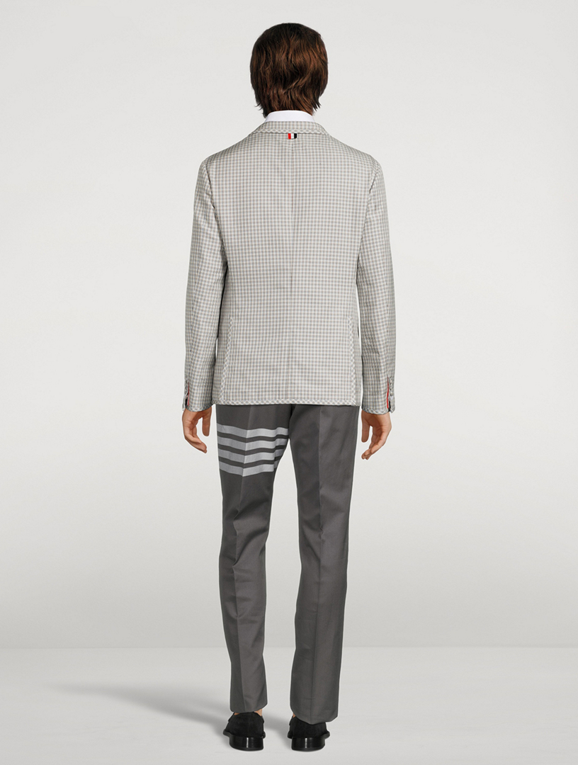 THOM BROWNE Unconstructed Cotton Jacket Mens Grey