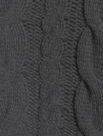 FRAME Gilet en laine en tricot à torsades Femmes Gris
