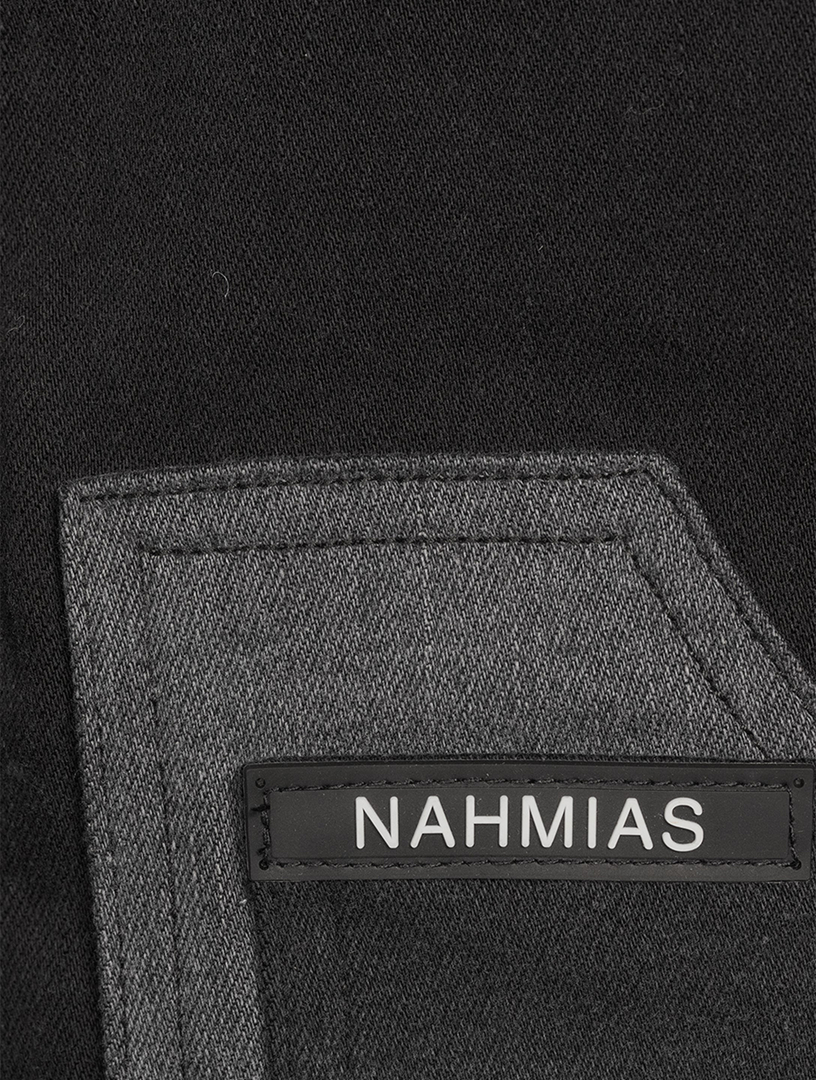 NAHMIAS Veste de menuisier en denim Hommes Noir