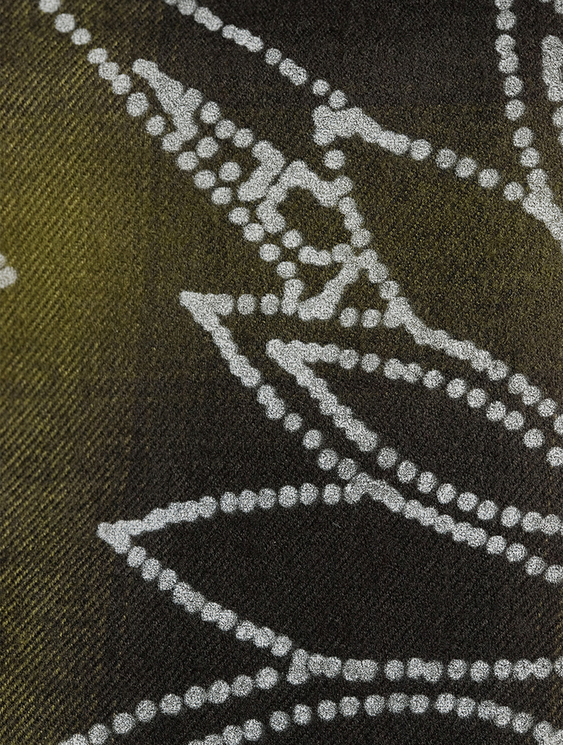 AMIRI Chemise Shadow à imprimé Bandana Bleach sur fond tartan Hommes Vert