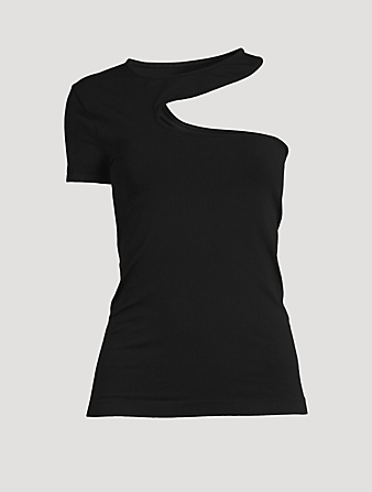 HELMUT LANG Tee-shirt à découpe Femmes Noir