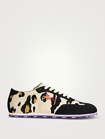 MARNI Pebble Leopard Jacquard Knit Sneakers Women's Multi