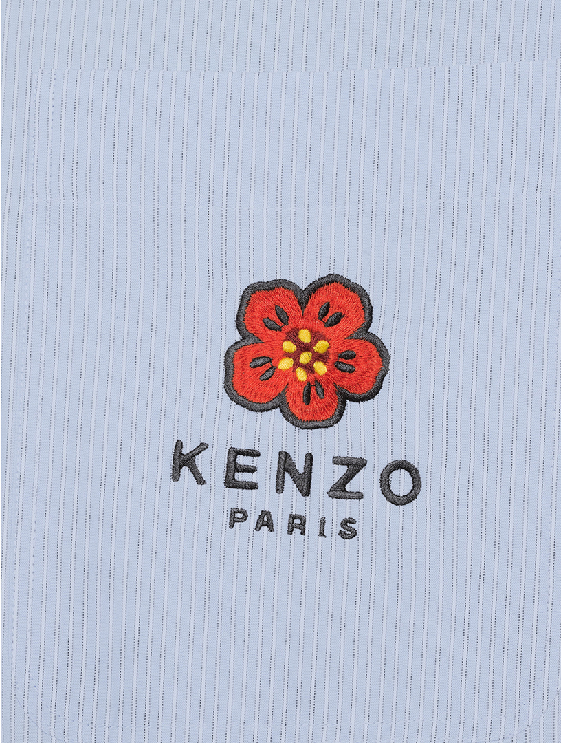 KENZO Chemise-veste à écusson Boke Flower Hommes Bleu