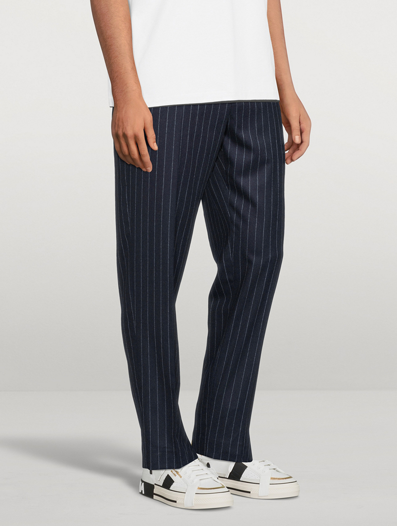 KENZO Striped Tailored Trousers Mens Blue