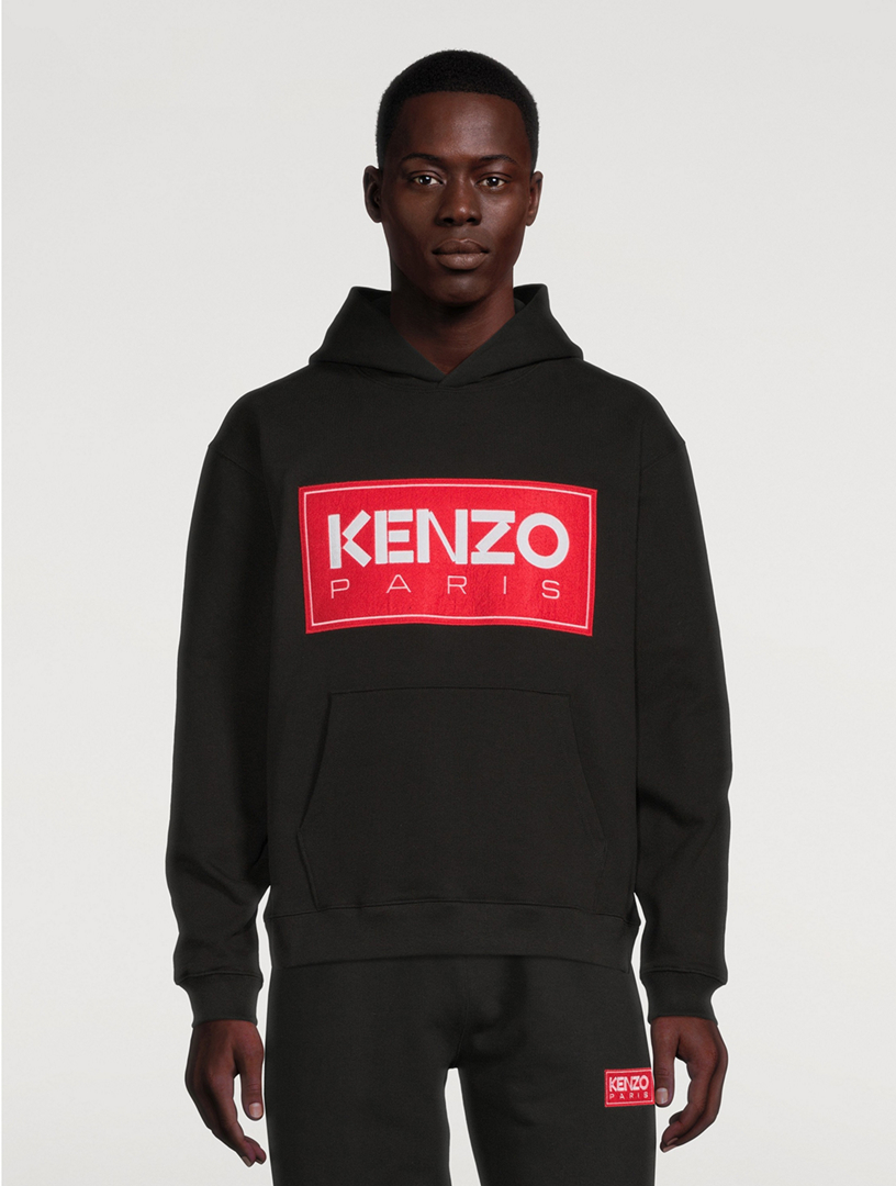 KENZO Pull à capuche avec logo Hommes Noir