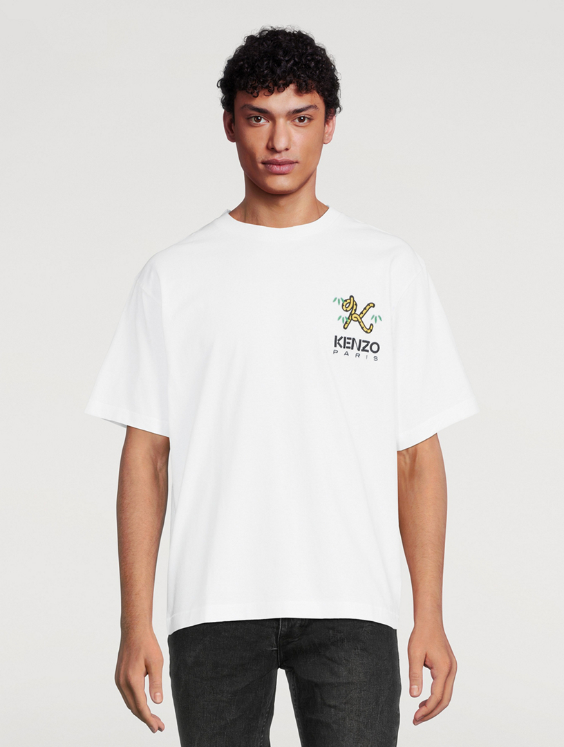 KENZO Tee-shirt Tiger Tail K surdimensionné Hommes Blanc