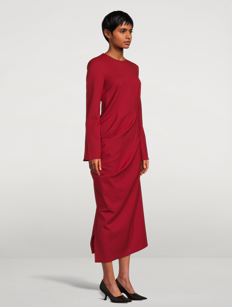 THE ROW Robe Lucienne drapée Femmes Rouge
