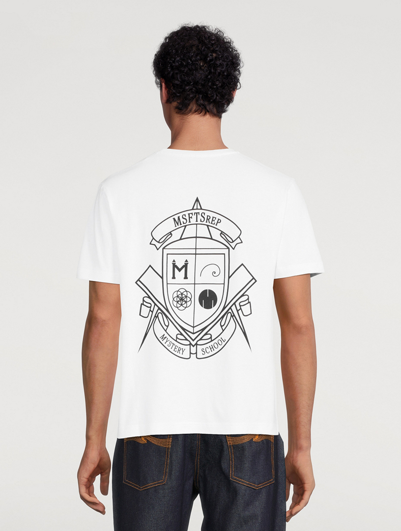 MSFTS Tee-shirt graphique Mystery School Hommes Blanc