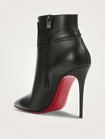CHRISTIAN LOUBOUTIN Lock So Kate 100 Leather Ankle Boots Women's Black