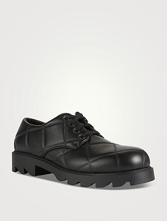 BOTTEGA VENETA Chaussures matelassées Strut Grid à lacets  Noir
