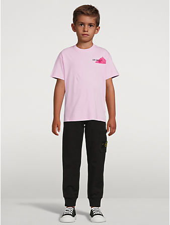 OFF-WHITE Tee-shirt Shape en coton Enfants Rose