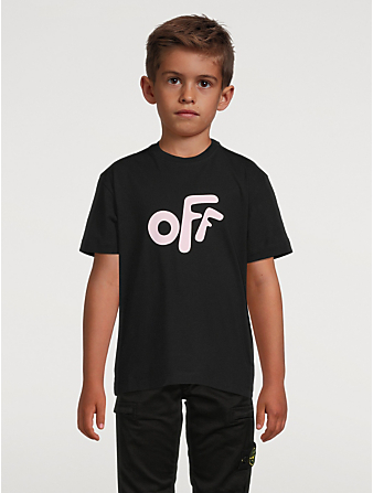 OFF-WHITE Off Rounded T-Shirt Kids Black