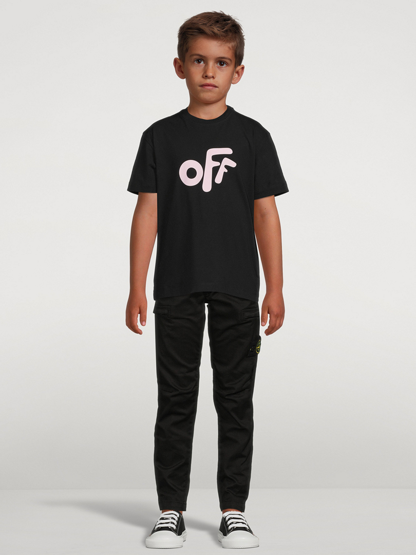 OFF-WHITE Off Rounded T-Shirt Kids Black