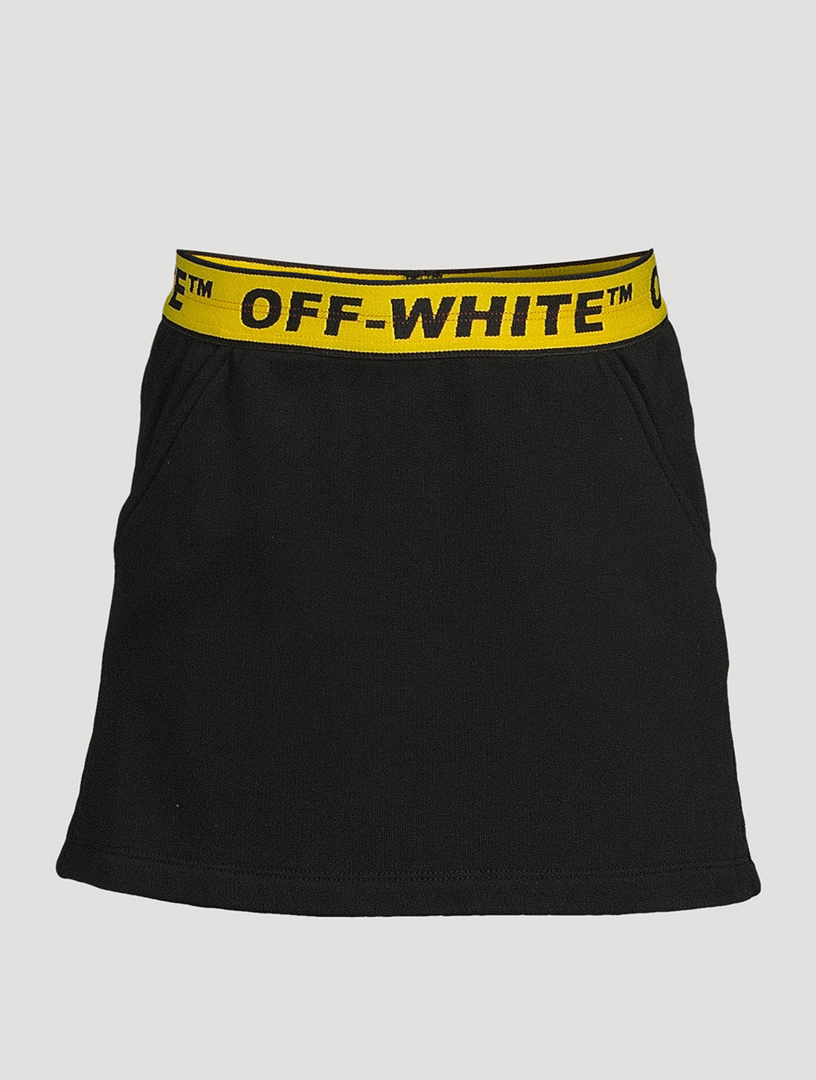 OFF-WHITE Jupe Industrial en molleton à taille logotypée Enfants Noir