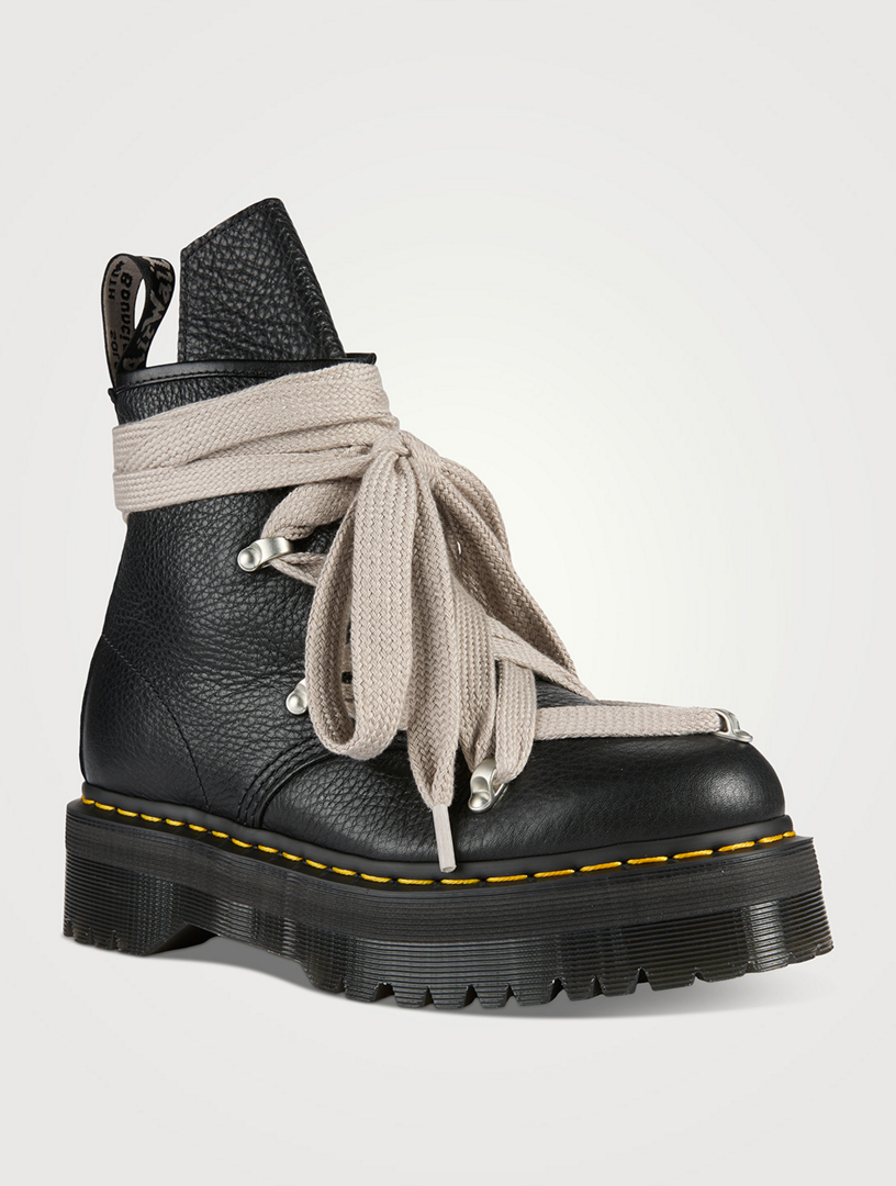 DR. MARTENS Dr. Martens x Rick Owens 1460 Leather Combat Boots