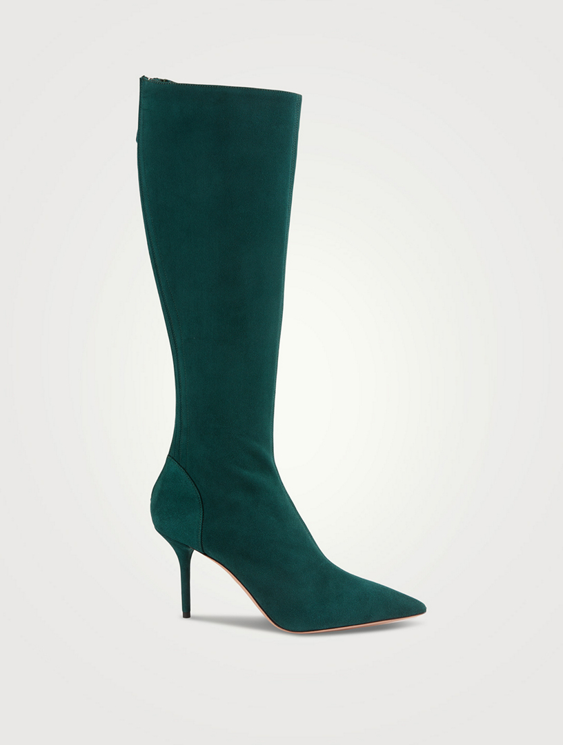 AQUAZZURA Saint Honore Suede KneeHigh Boots Holt Renfrew Canada
