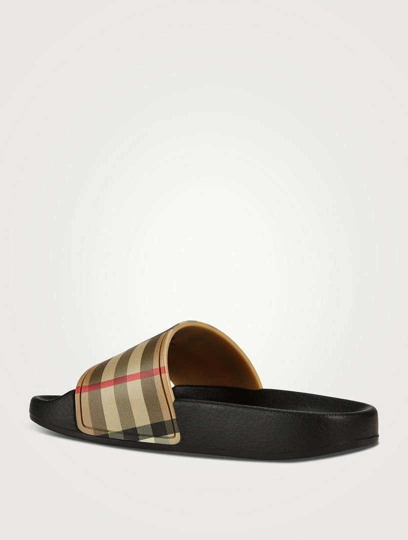 BURBERRY Vintage Check Slide Sandals | Holt Renfrew Canada