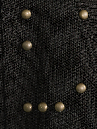 AKRIS PUNTO Studded Stretch-Wool Jacket  Black