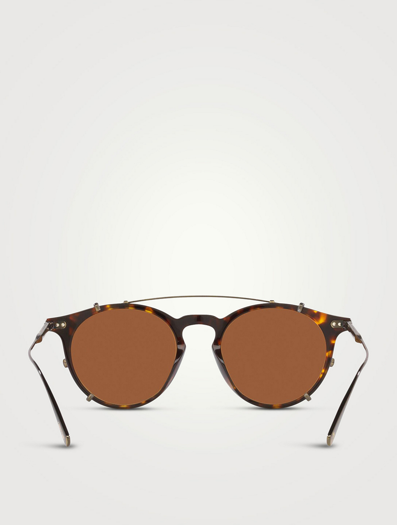 OLIVER PEOPLES x BRUNELLO CUCINELLI Oliver Peoples x Brunello Cucinelli Eduardo Round Sunglasses Men's Brown