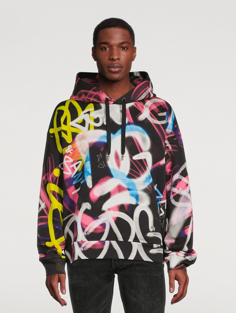 DOLCE & GABBANA Cotton Hoodie In Graffiti Print | Holt Renfrew Canada