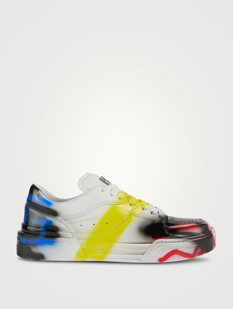 DOLCE & GABBANA New Roma Leather Sneakers In Spray Paint Graffiti Print |  Holt Renfrew Canada