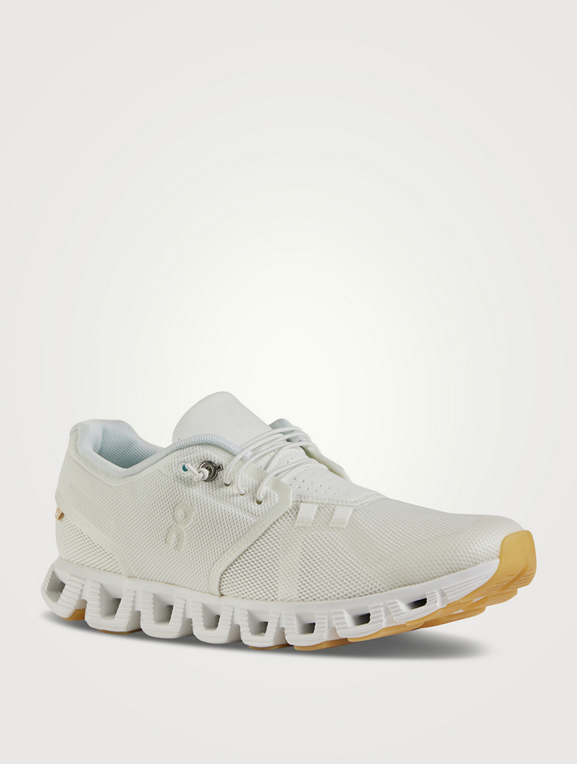 ON Sneakers Cloud 5 en maille Femmes Blanc