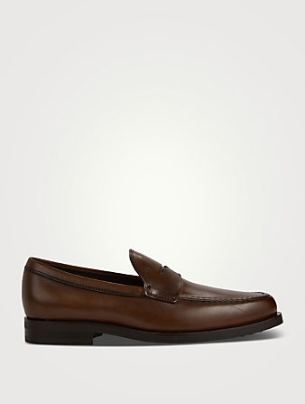 TOD'S Leather Formal Loafers Men's Brown