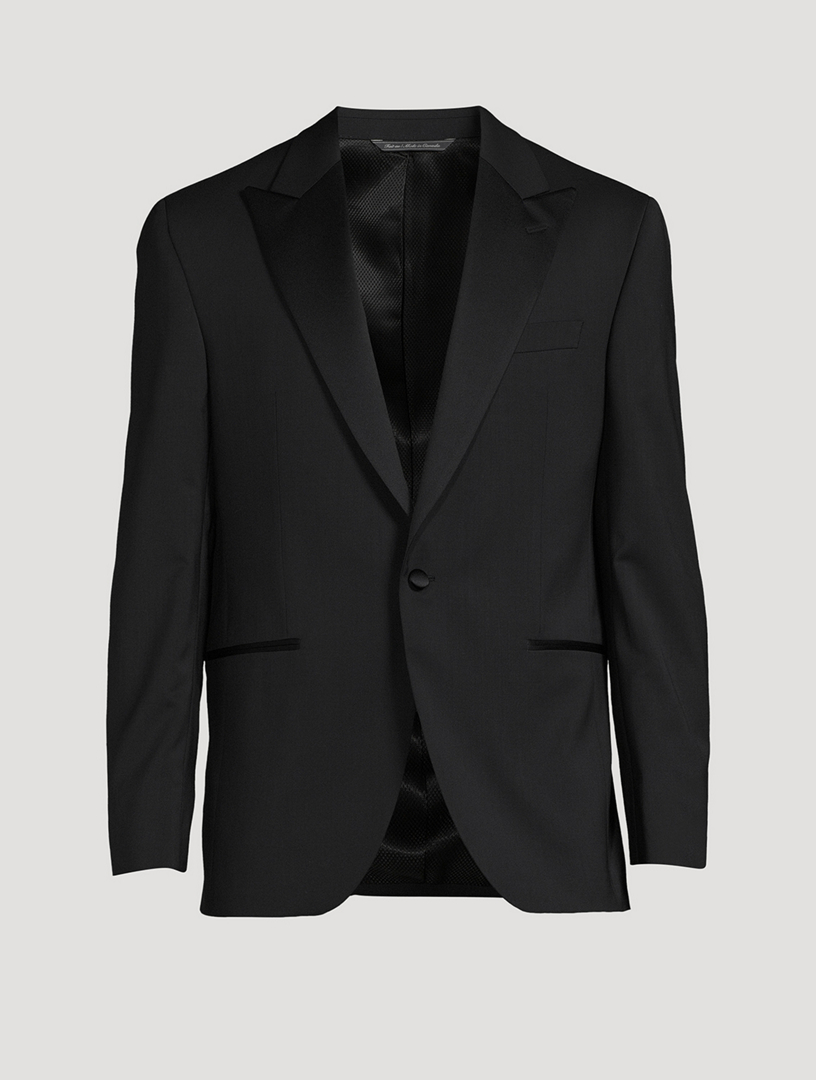 JACK VICTOR Elwood Wool Peak Lapel Tuxedo Jacket Holt Renfrew Canada