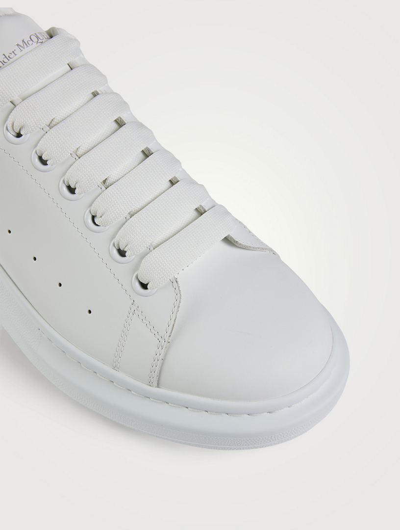 ALEXANDER MCQUEEN Sneakers surdimensionnés en cuir Hommes Blanc