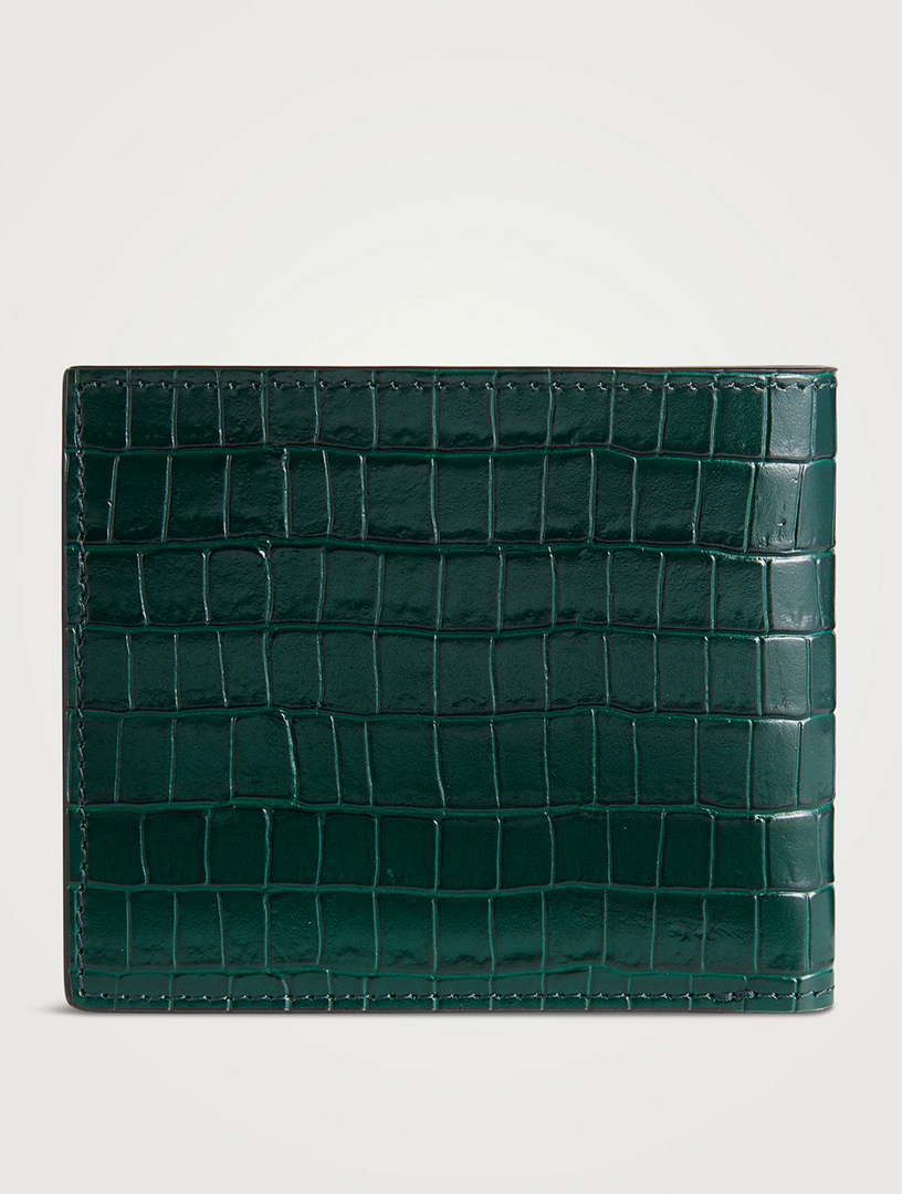 TOM FORD Glossy Leather Bifold Wallet In Croc Print | Holt Renfrew Canada