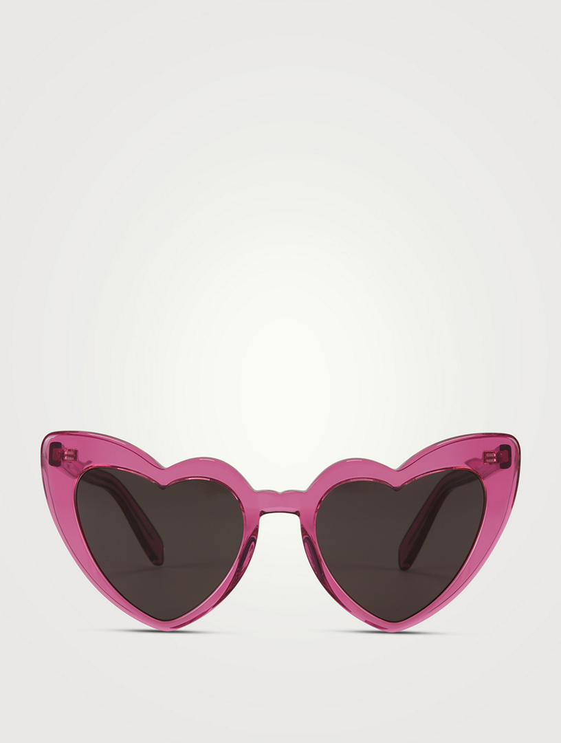 SAINT LAURENT SL 181 Loulou Heart Sunglasses Women's Pink