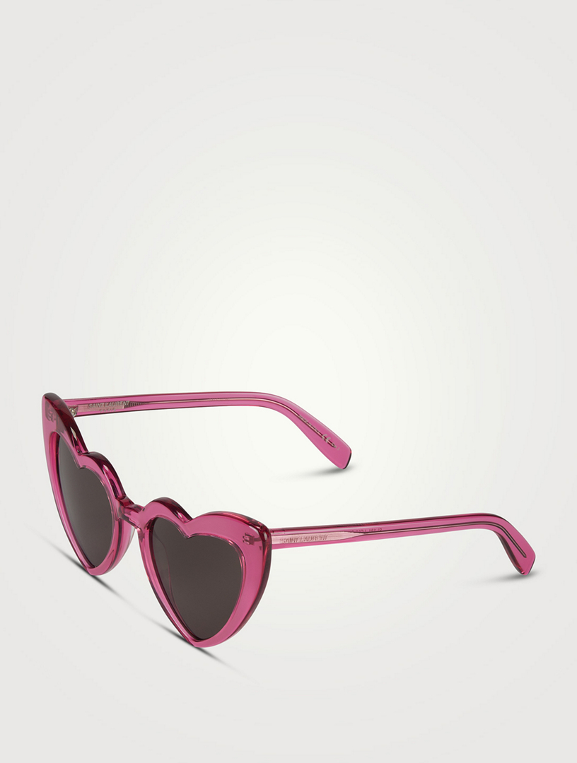 SAINT LAURENT SL 181 Loulou Heart Sunglasses Women's Pink