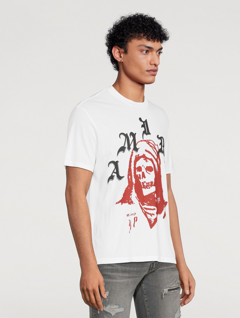 AMIRI Tee-shirt Wes Lang à motif Solar Kings Hommes Blanc
