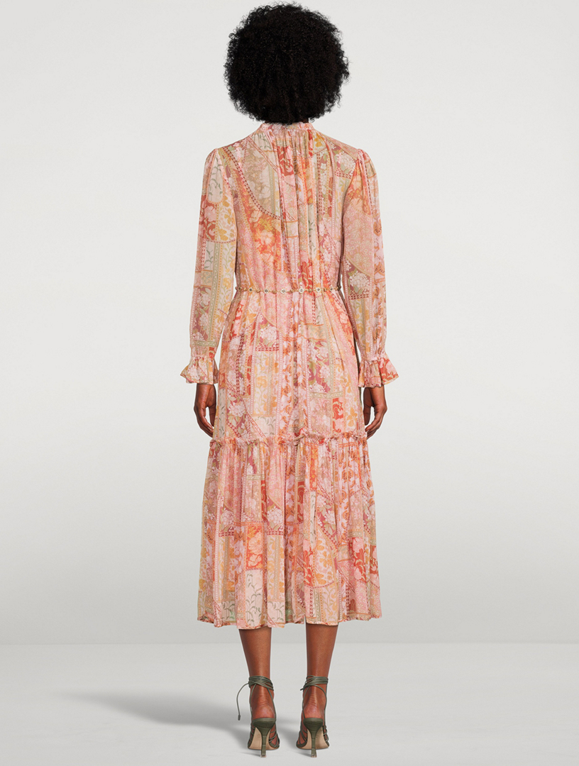 ZIMMERMANN Kaleidoscope Midi Dress In Floral Print Holt Renfrew Canada