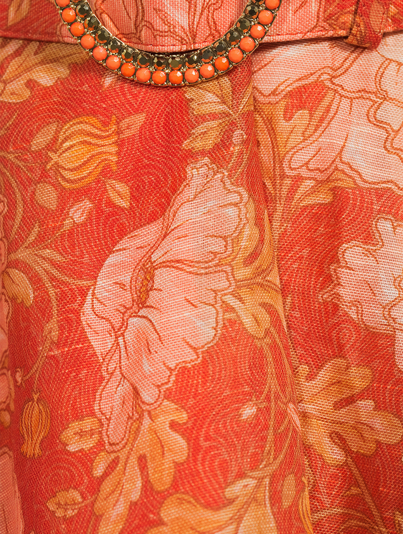 ZIMMERMANN Minirobe Kaleidoscope à motif floral Femmes Orange
