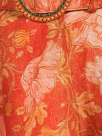ZIMMERMANN Kaleidoscope Mini Dress In Floral Print Women's Orange