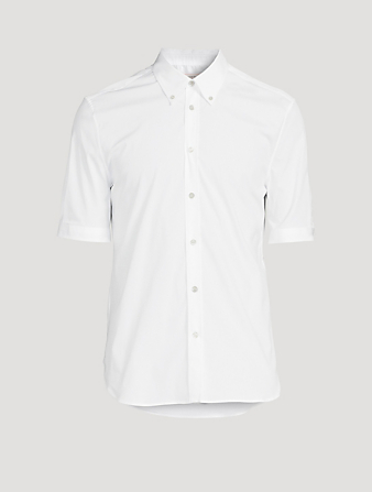 ALEXANDER MCQUEEN Poplin Short-Sleeve Shirt Mens White