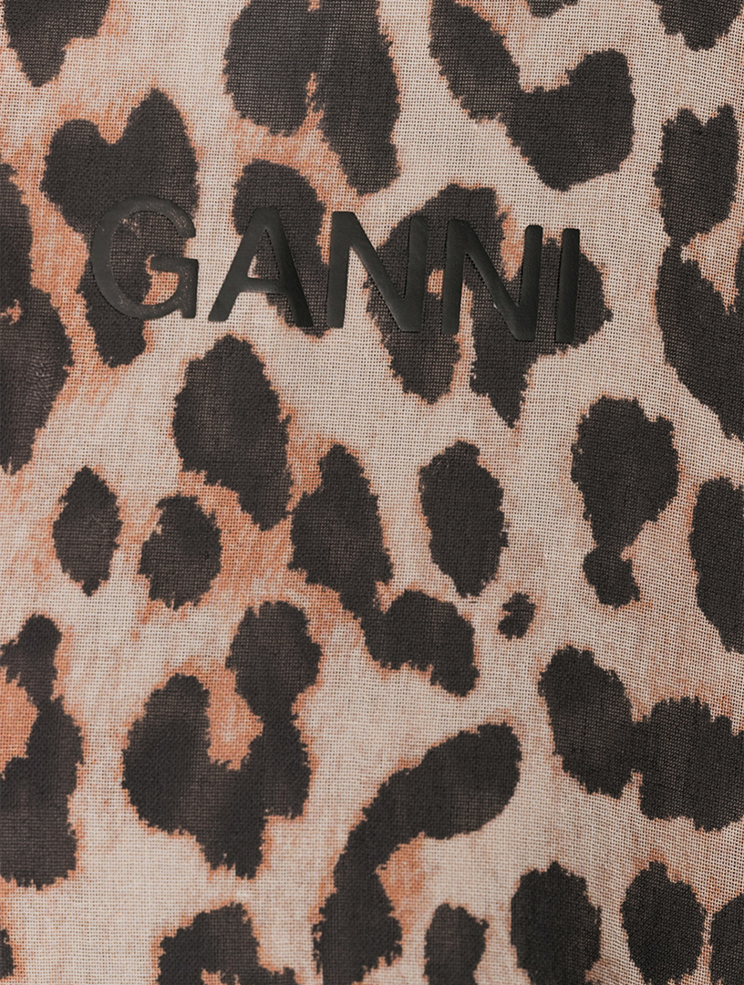GANNI Caftan à imprimé léopard Femmes Noir