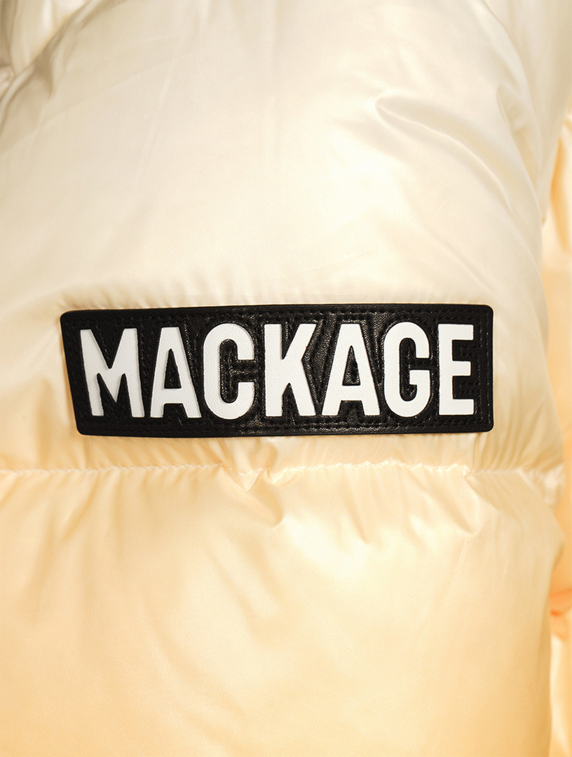 MACKAGE Veste Evie E3-Lite en duvet léger à capuchon Femmes Orange