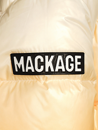MACKAGE Veste Evie E3-Lite en duvet léger à capuchon Femmes Orange