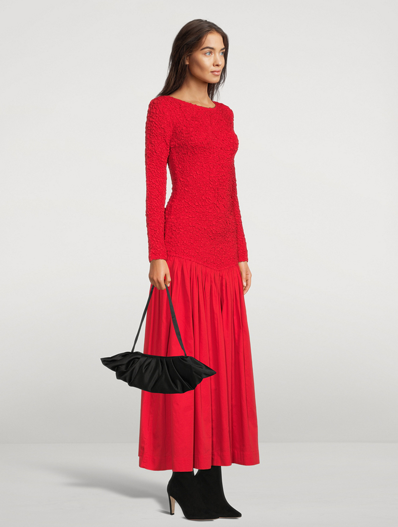 MARA HOFFMAN Mereba Drop-Waist Long-Sleeve Maxi Dress Women's Red