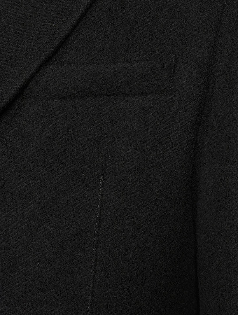 HERNO Diagonal Wool Slim-Fit Coat Men's Black