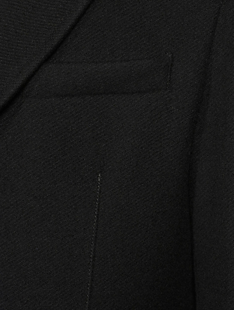 HERNO Diagonal Wool Slim-Fit Coat Mens Black