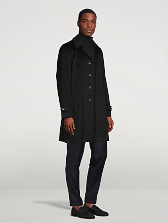 HERNO Wool And Cashmere Top Coat Men's Black