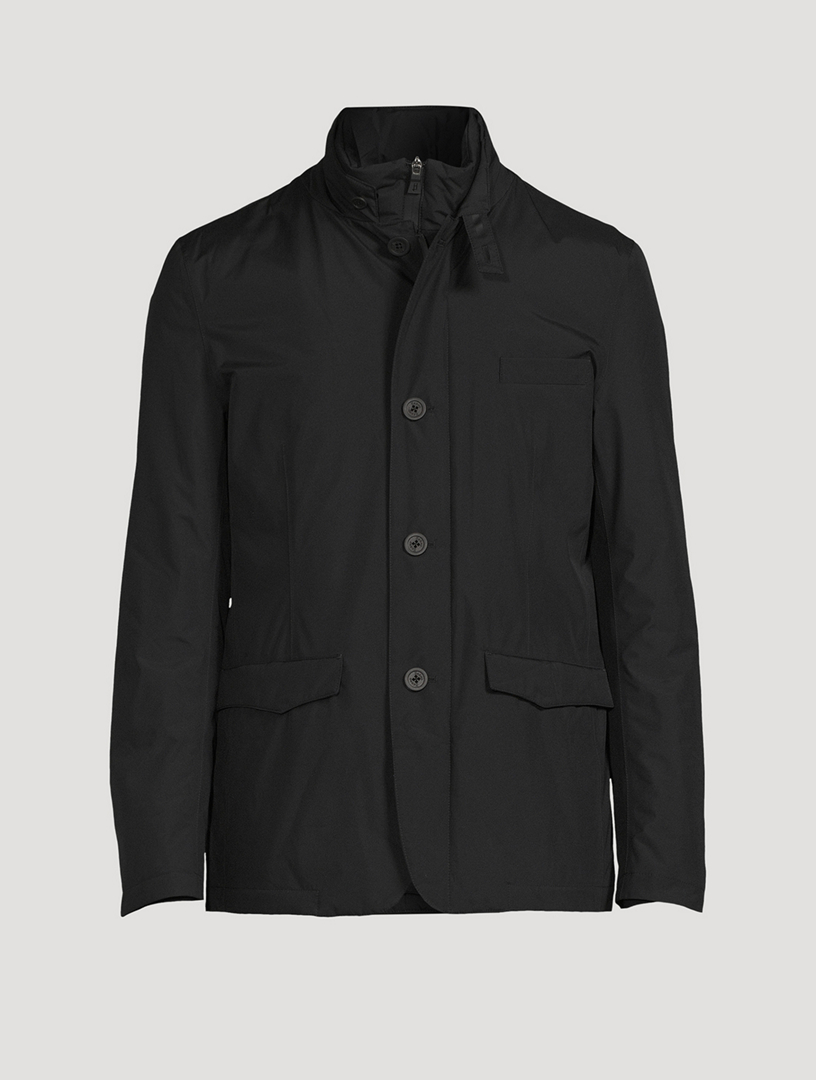 HERNO Laminar Gore-Tex 2-Layer Blazer Coat Mens Black