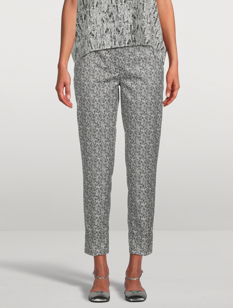 AKRIS Maxima Tapered Trousers In Croquis Print | Holt Renfrew Canada
