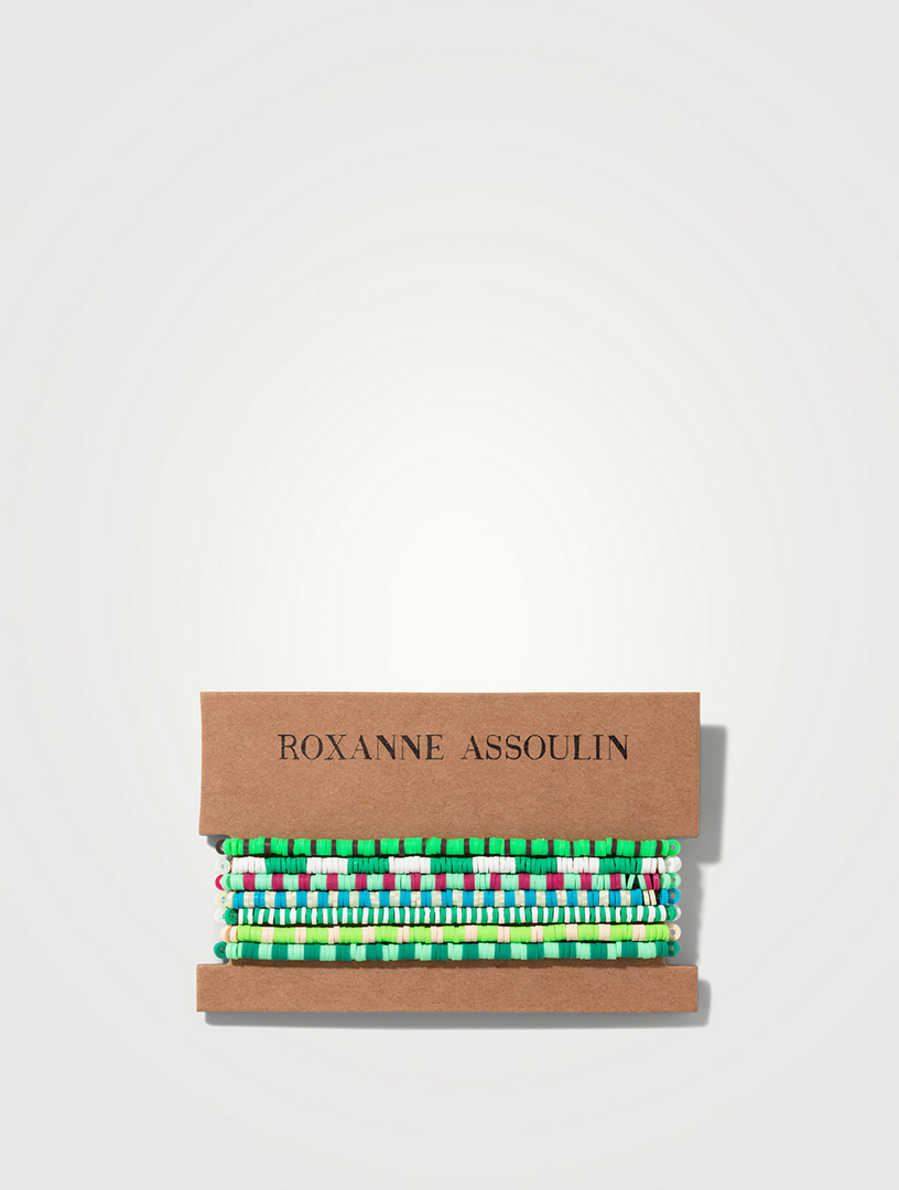ROXANNE ASSOULIN Color Therapy® The Little Set Of Seven Beaded Bracelets Women's Green