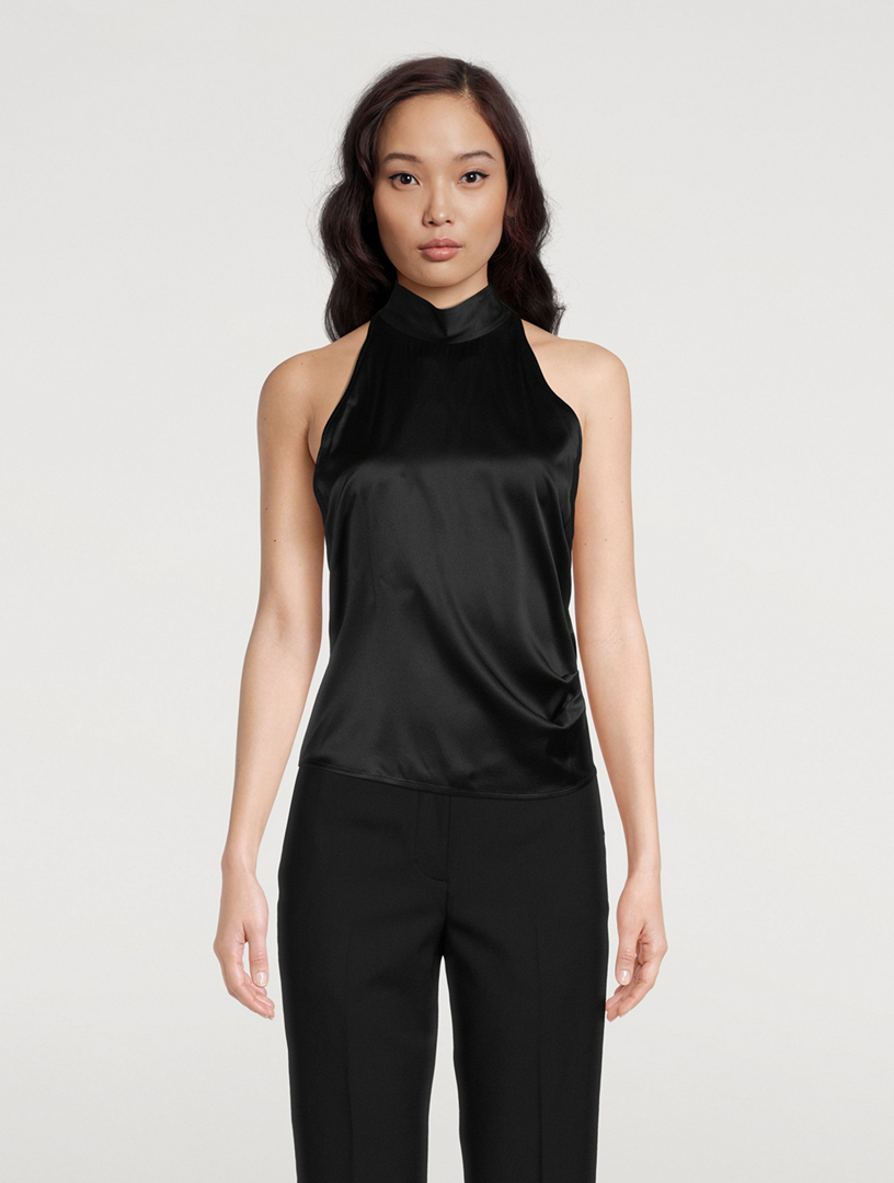 HELMUT LANG Silk Stretch Halter Top | Holt Renfrew Canada