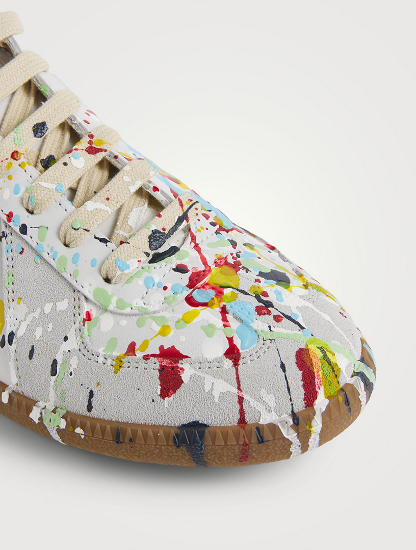 maison margiela paint drop sneakers
