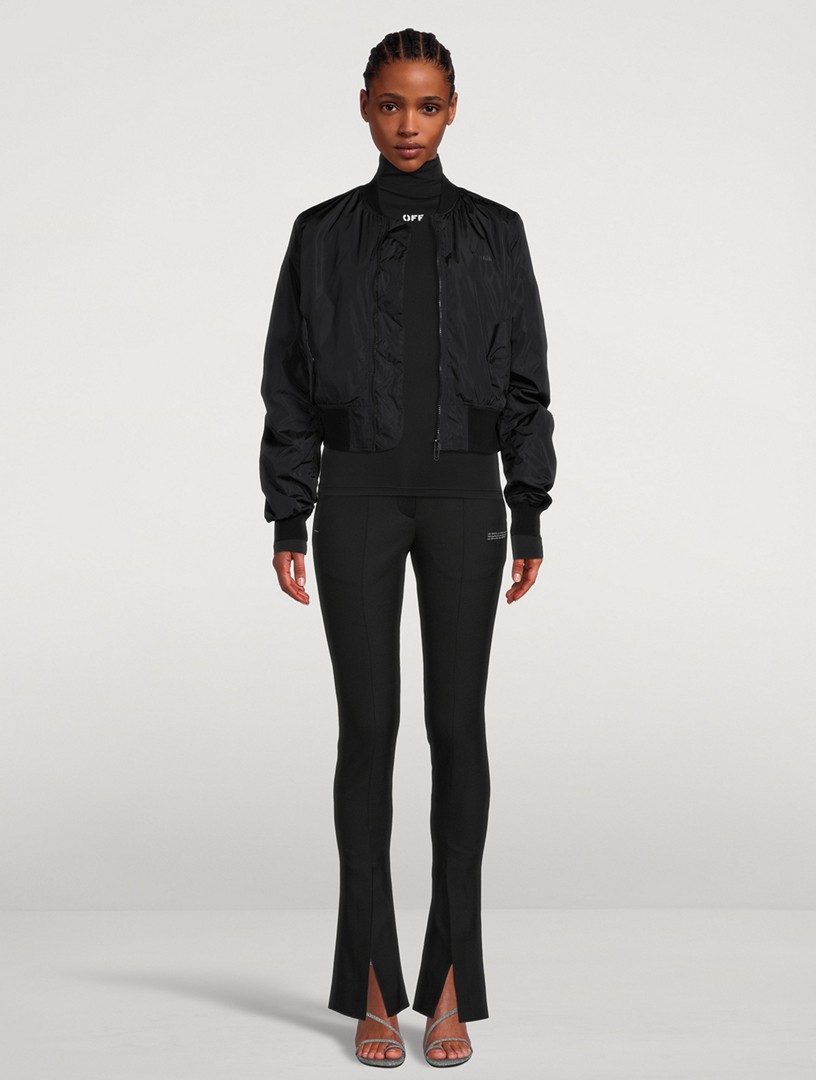 OFF-WHITE Diag Padded Bomber Jacket Women's Black